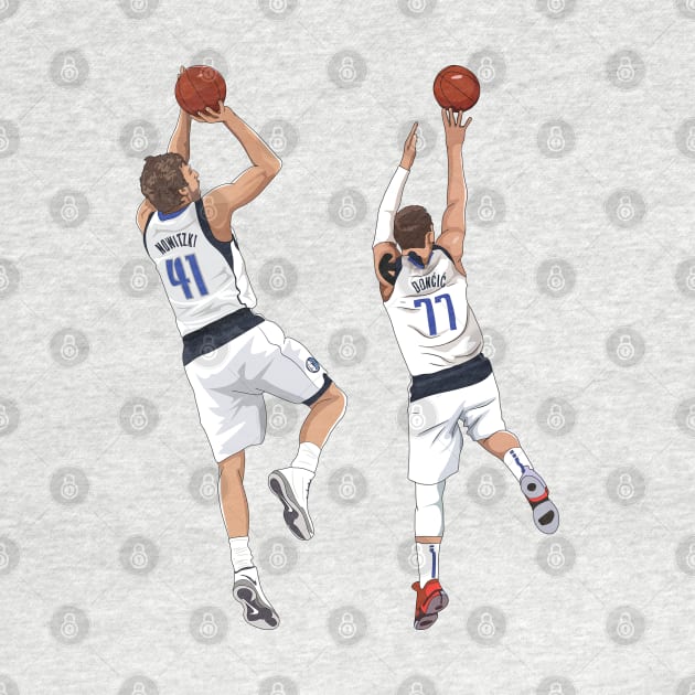 Luka Doncic x Dirk Nowitzki by xavierjfong